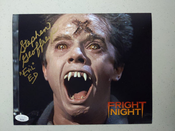 Stephen Geoffreys Signed 8x10 Photo Fright Night Autographed Evil Ed JSA COA Gh