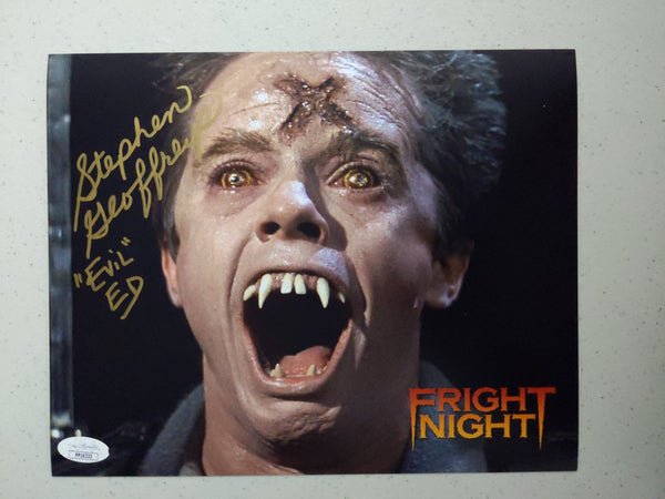 Stephen Geoffreys Signed 8x10 Photo Fright Night Autographed Evil Ed BAS JSA COA