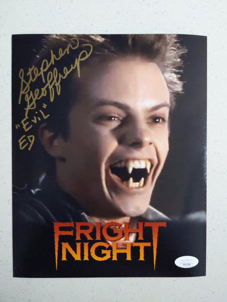 Stephen Geoffreys Signed 8x10 Photo Fright Night Autographed Evil Ed BAS JSA COA A