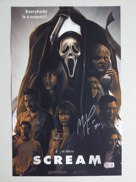 MATTHEW LILLARD Signed Scream 11x17 Art Poster Stu Beckett BAS JSA COA