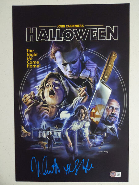 NICK CASTLE Signed 11x17 Halloween Poster Michael Myers Autograph JSA BAS BECKETT COA Cb