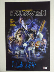 NICK CASTLE Signed 11x17 Halloween Poster Michael Myers Autograph JSA BAS BECKETT COA Cb