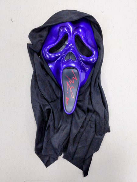 MATTHEW LILLARD Signed PURPLE GHOSTFACE MASK Autograph SCREAM HORROR BAS JSA COA