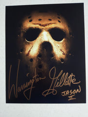 WARRINGTON GILLETTE Signed Jason Voorhees 8X10 Photo Autograph FRIDAY THE 13TH Part 2 H