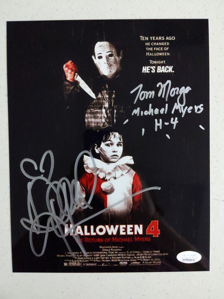 DANIELLE HARRIS TOM MORGA Signed 8x10 Photo Halloween Autograph BAS JSA COA
