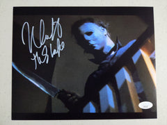 NICK CASTLE Signed Michael Myers 8x10 Photo The Shape HALLOWEEN JSA  BAS COA J