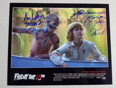 Ari LEHMAN Adrienne KING 2x Signed 8X10 Photo FRIDAY THE 13TH Jason Alice BAS QR JSA