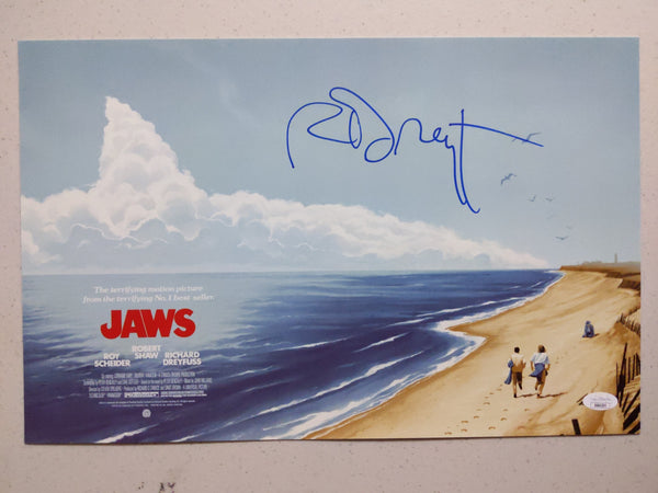 RICHARD DREYFUSS Signed JAWS 11x17 Movie Poster Autograph HORROR BAS JSA COA D