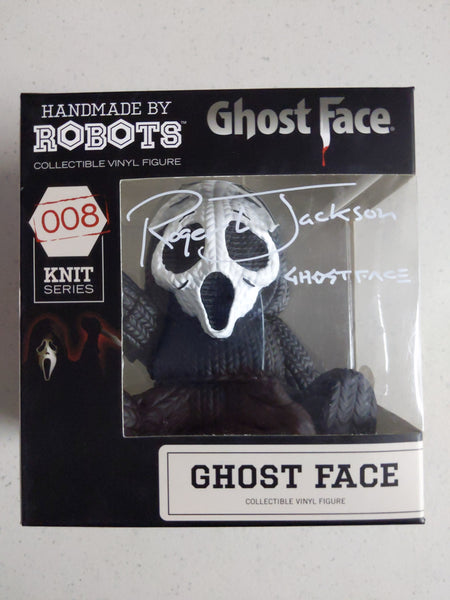 Roger JACKSON Signed Handmade by Robots Figure Ghostface JSA white