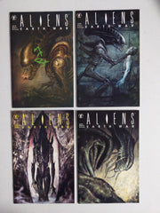 MICHAEL BIEHN Signed ALIENS Earth War Comic Book Series Set of 4 Autograph Hicks BAS QR Code BECKETT
