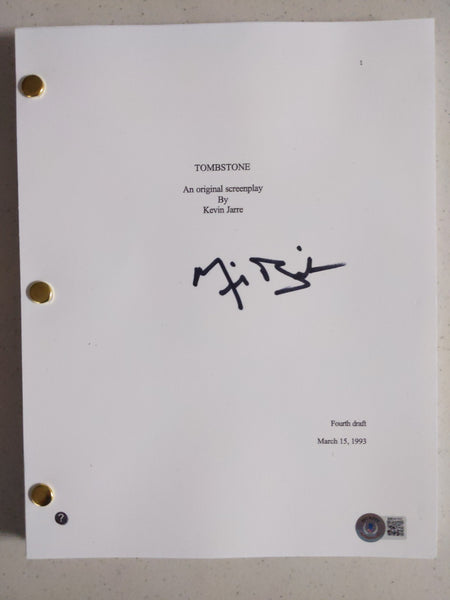 MICHAEL BIEHN Signed TOMBSTONE Movie SCRIPT Autograph BECKETT BAS QR Code