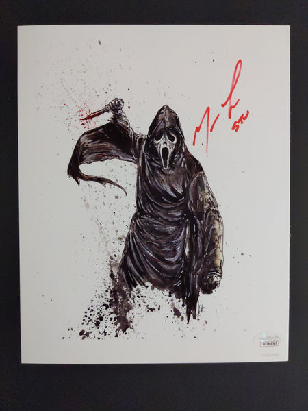 MATTHEW LILLARD Signed 8x10 Photo Art Card Scream Stu JSA BAS BECKETT COA I