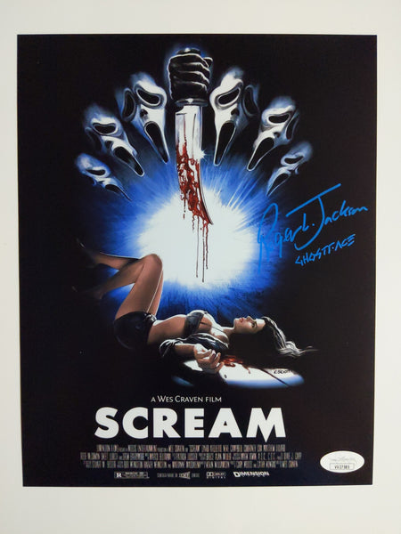 ROGER JACKSON Signed SCREAM 8x10 Photo GHOSTFACE Autograph BAS JSA COA V