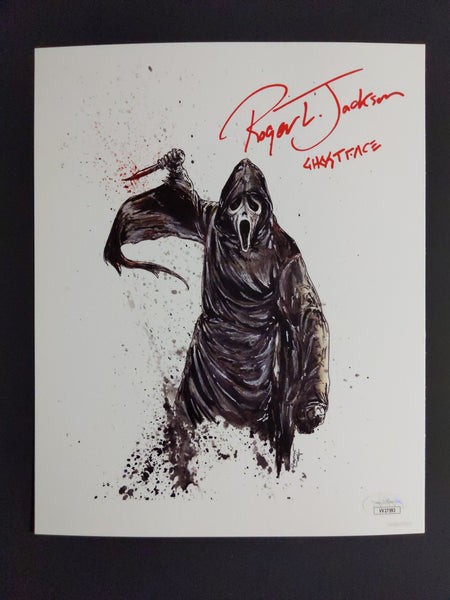 ROGER JACKSON Signed SCREAM 8x10 Photo Art Card GHOSTFACE Autograph BAS JSA COA x
