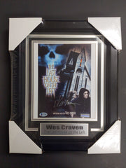 WES CRAVEN Signed 8x10 PHOTO FRAMED The Last House on the Left Master of Horror BAS COA