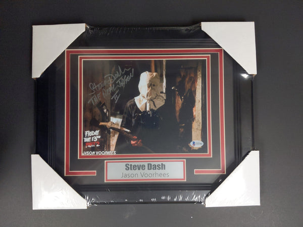 STEVE DASH Signed Jason Voorhees 8X10 Photo FRAMED Autograph FRIDAY THE 13TH Part 2 BECKETT BAS COA C