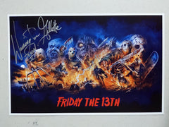 WARRINGTON GILLETTE Signed Friday the 13th Part 2 11x17 Movie Poster Auto JSA COA p