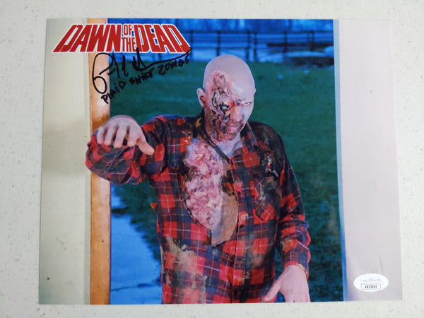 Paul Musser Signed Dawn of the Dead 8x10 Photo Plaid Shirt Zombie Auto BAS JSA A