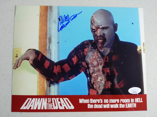 Paul Musser Signed Dawn of the Dead 8x10 Photo Plaid Shirt Zombie Auto BAS JSA C