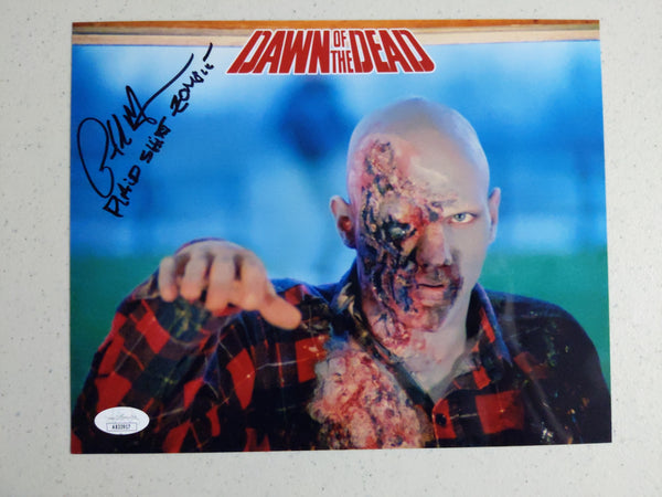 Paul Musser Signed Dawn of the Dead 8x10 Photo Plaid Shirt Zombie Auto BAS JSA F
