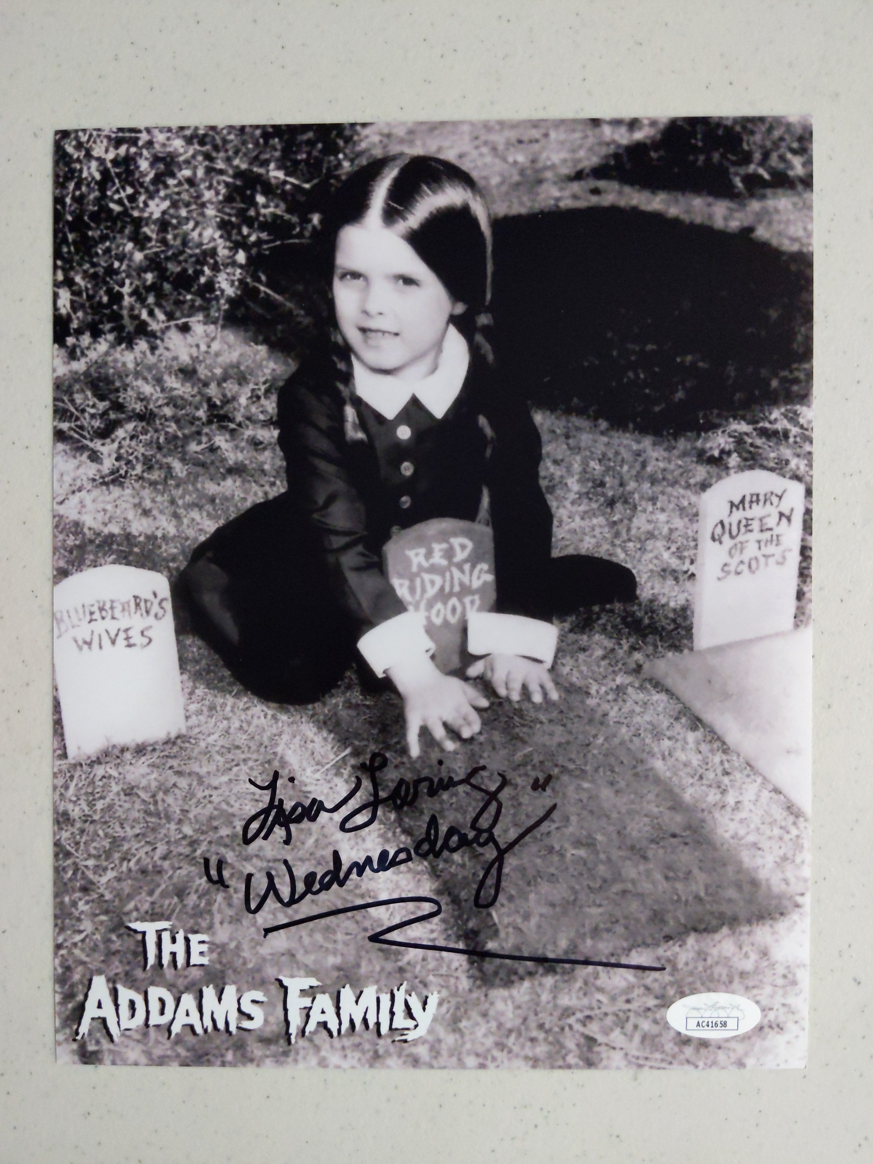 LISA LORING Signed 8x10 Photo Wednesday Inscription Addams Family