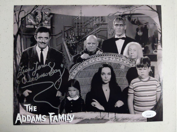 LISA LORING Signed 8x10 Photo Wednesday Inscription Addams Family BAS JSA C