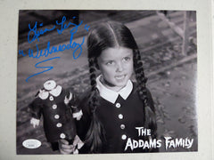 LISA LORING Signed 8x10 Photo Wednesday Inscription Addams Family BAS JSA D