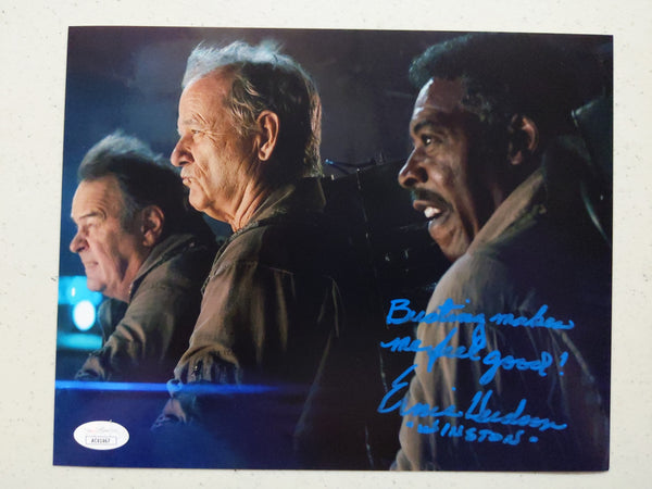 Ernie HUDSON Signed 8x10 Photo Ghostbusters Winston Busting Inscription BAS JSA COA H