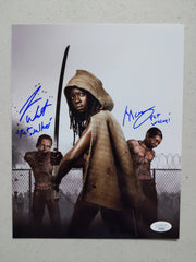 Moses MOSELEY Theshay WEST 2x Signed 8x10 PHOTO Walking Dead Pet Walker BAS JSA