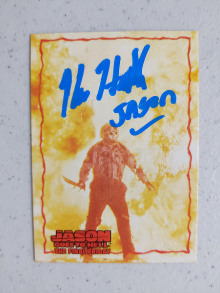 KANE HODDER Signed TRADING CARD Friday the 13th JASON VOORHEES Autograph JSA BAS C