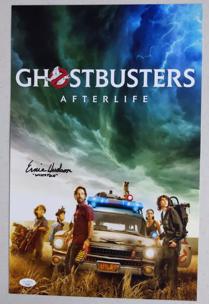 Ernie HUDSON Signed 11x17 Photo Ghostbusters Winston Inscription BAS JSA COA B