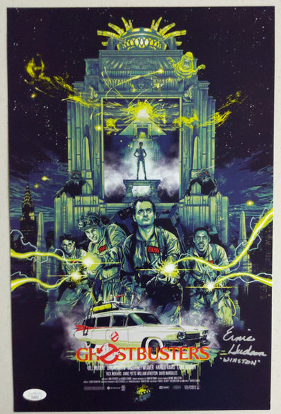 Ernie HUDSON Signed 11x17 Photo Ghostbusters Winston Inscription BAS JSA COA D