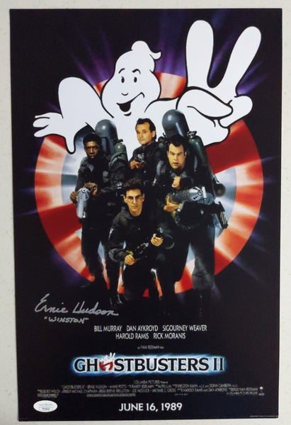 Ernie HUDSON Signed 11x17 Photo Ghostbusters Winston Inscription BAS JSA COA E