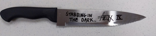 SPENCER CHARNAS Ice Nine Kills Signed Steel Knife with inscription Stabbing in the Dark BAS JSA COA
