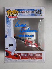 Ernie HUDSON Signed Funko POP Ghostbusters Stay Puft Mashmallow Lighter Winston Inscription BAS JSA COA A