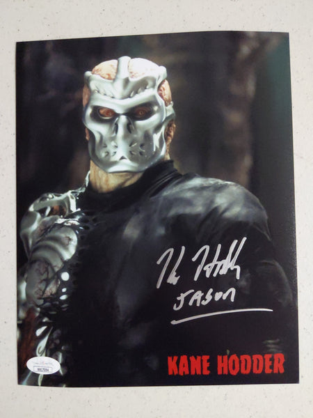 KANE HODDER Signed 8x10 Photo JASON VOORHEES Friday the 13th Part 7,8,9,X Autograph BAS QR JSA  Z