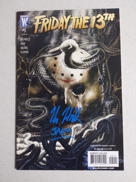 KANE HODDER Signed WildStorm COMIC Book #5 Friday the 13th JASON VOORHEES Autograph JSA BAS