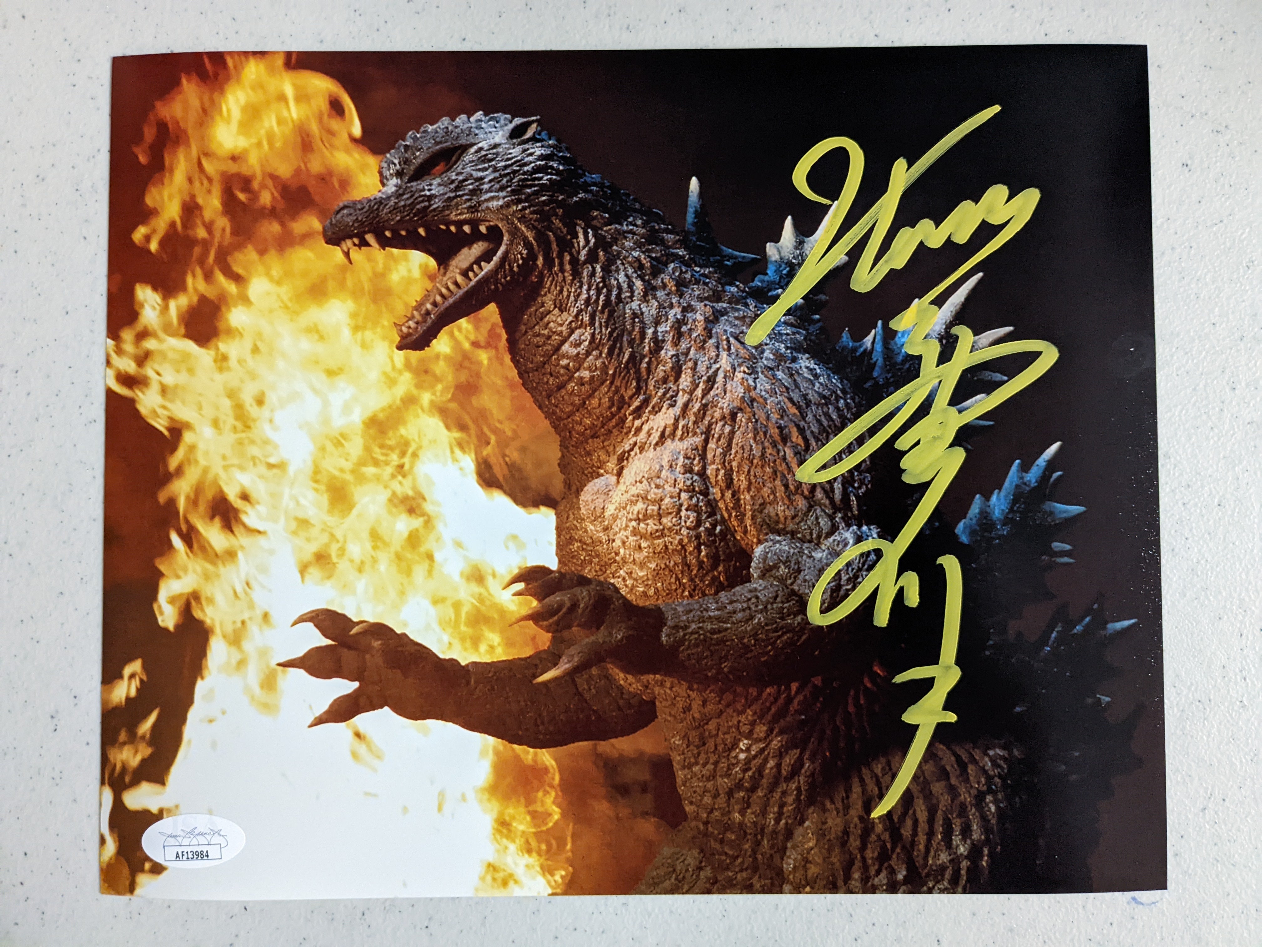 GODZILLA　直筆サイン入り　ポスター複製画 TSUTOMU KITAGAWA Signed GODZILLA 8x10 Photo Autograph BAS JSA COA