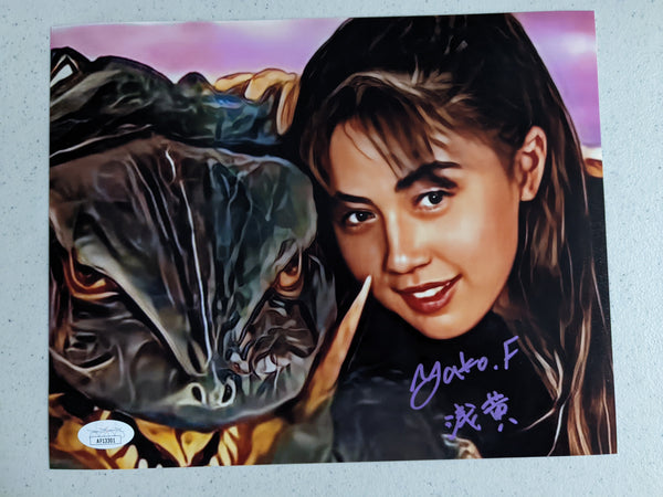 Ayako FUJITANI  Asagi Kusanagi Gamera Signed 8x10 Art Style Photo Autograph BAS JSA COA D