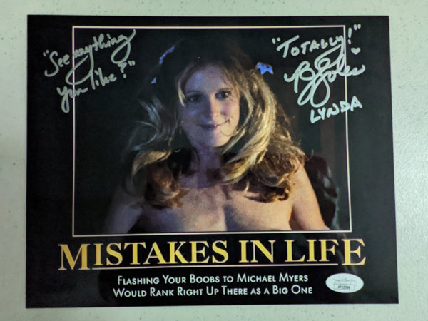 PJ SOLES Signed HALLOWEEN 8x10 Photo LYNDA Autograph "MISTAKES in LIFE" BAS JSA COA - HorrorAutographs.com