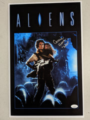 CARRIE HENN Signed ALIENS 11x17 Movie Poster Autograph NEWT JSA COA A
