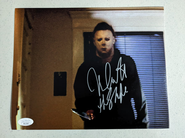 NICK CASTLE Signed Michael Myers 8x10 Photo The Shape HALLOWEEN JSA BAS COA U