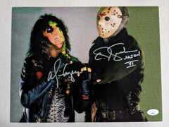 ALICE COOPER & CJ GRAHAM Dual Signed Man Behind the Mask 10x13 Photo auto Friday the 13th JSA COA