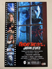 CJ GRAHAM Signed JASON VOORHEES 11x17 Movie poster Autograph FRIDAY the 13th PART 6  BAS QR JSA