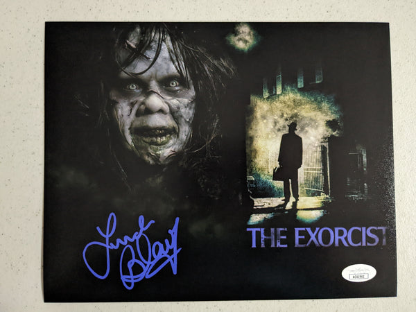 LINDA BLAIR Signed The Exorcist 8x10 Photo Regan Autograph Collage COA A purple
