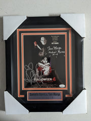 DANIELLE HARRIS TOM MORGA Signed 8x10 Photo Framed Halloween Autograph BAS JSA COA