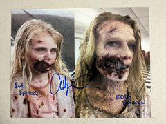 Addy Miller Signed 8x10 Custom Photo Summer Teddy Bear Girl The Walking Dead Inscriptions JSA DS
