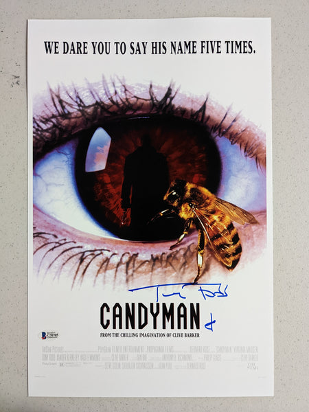 TONY TODD Signed CANDYMAN 11x17 Movie Poster Autograph BECKETT BAS COA blue - HorrorAutographs.com