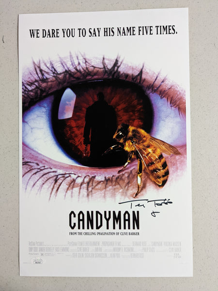 TONY TODD Signed CANDYMAN 11x17 Movie Poster Autograph BECKETT BAS JSA COA Black