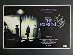 LINDA BLAIR Signed The EXORCIST 11x17 Movie POSTER Autograph BAS QR  B